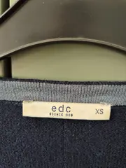 Vorschaubild 6 von EDC Damen Strickjacke Cardigan Gr. 34 XS Blau Baumwolle Basic V-Ausschnitt
