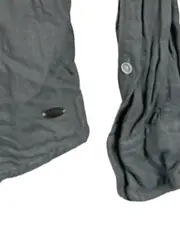 Vorschaubild 2 von Herren Freizeithemd Gr. S Grau Regular Fit Langarm Baumwolle