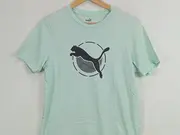 Vorschaubild 2 von Herren T-Shirt Kurzarm Baumwolle Logo Print Sportlich Grün S