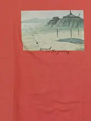 Vorschaubild 4 von Damen T-Shirt Strandmotiv Gr. S Koralle Organic Cotton