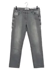 Vorschaubild 1 von Cecil We Love Denim Jeans Regular Fit Damen Grau W31 L27 Nieten Strass