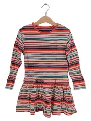 Vorschaubild 1 von Mädchen Freizeitkleid gestreift Rüschen Minikleid bunt Gr. 116