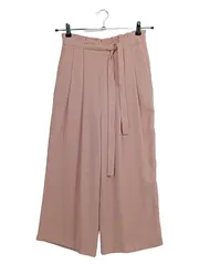 Vorschaubild 1 von Basic Culotte Hosenrock Damen Gr. S Rosa Elegant Bindegürtel