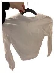 Vorschaubild 4 von Damen Langarm Poloshirt Weiß Gr. XS Baumwolle Casual