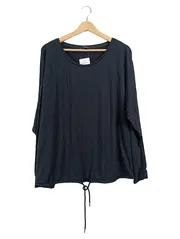 Vorschaubild 1 von Damen Langarmshirt Gr. 40/L Schwarz Casual mit Tunnelzug