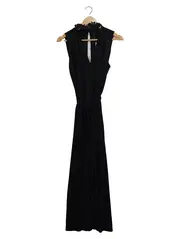 Vorschaubild 1 von Abendkleid Maxikleid Damen Elegant Schwarz Spitze Gr. 38 M