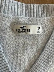 Vorschaubild 4 von Damen Strickjacke Cropped Cardigan Kariert Blau Gr. XS