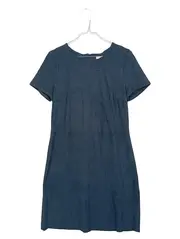 Vorschaubild 1 von Damen Freizeitkleid Gr. 36/S Petrol Wildlederoptik Kurzarm