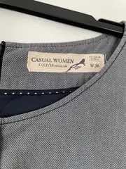 Vorschaubild 3 von Freizeitkleid Damen Gr. 36/S Grau Casual Baumwolle