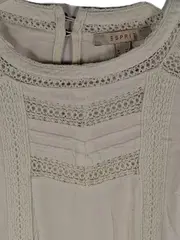 Vorschaubild 3 von Damen Bluse Langarm Viskose Spitze Beige Gr. 36/S