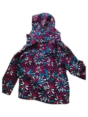 Vorschaubild 3 von Mädchen Winterjacke Gr. 104 Mehrfarbig Floral Kapuze Fleece