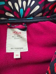 Vorschaubild 2 von Mädchen Winterjacke Gr. 104 Mehrfarbig Floral Kapuze Fleece