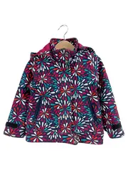 Vorschaubild 1 von Mädchen Winterjacke Gr. 104 Mehrfarbig Floral Kapuze Fleece