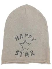 Vorschaubild 1 von Mütze Happy Star Beige Kaschmir Wolle Strass Damen
