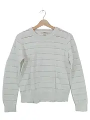 Vorschaubild 1 von Damen Pullover Gr. XL Weiß Lochmuster Baumwolle Casual