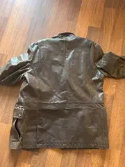 Vorschaubild 5 von Lederjacke Herren Braun Gr. 54 XXL Klassisch Reißverschluss Leder