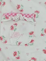 Vorschaubild 2 von Baby Mädchen Set Kleid Höschen Blumenmuster Weiß Gr. 80 Baumwolle