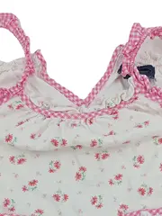 Vorschaubild 4 von Baby Mädchen Set Kleid Höschen Blumenmuster Weiß Gr. 80 Baumwolle