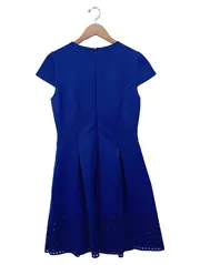 Vorschaubild 2 von Etuikleid Damen Gr. 40/M Blau Elegant Business Kleid