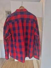 Vorschaubild 2 von Herren Freizeithemd Karohemd Rot Blau Baumwolle Gr. XXL