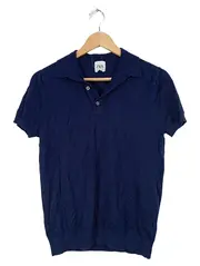 Vorschaubild 1 von Herren Poloshirt Kurzarm Gr. M Blau Viskose Basic Casual