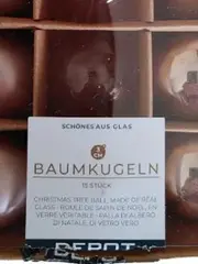 Vorschaubild 3 von Baumkugeln Gold Glas 15 Stück ca. 3cm Weihnachtsdekoration Christbaumkugeln