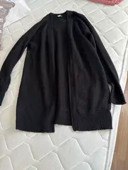 Vorschaubild 2 von Damen Strickjacke Cardigan Gr. S Grau Langarm Basic