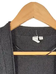 Vorschaubild 3 von Damen Strickjacke Cardigan Gr. S Grau Langarm Basic