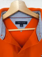 Vorschaubild 4 von Poloshirt Herren Gr. M Orange Baumwolle Kurzarm