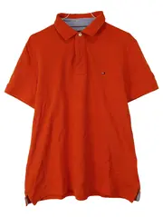 Vorschaubild 1 von Poloshirt Herren Gr. M Orange Baumwolle Kurzarm