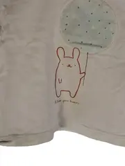 Vorschaubild 4 von Baby Langarmshirt Gr. 68 Beige Hasenmotiv Ballon Baumwolle