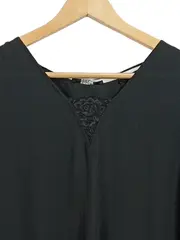 Vorschaubild 2 von Damen Top Bluse Schwarz Spitze Ärmellos Gr. 44 XXL elegant