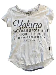 Vorschaubild 1 von Damen T-Shirt Gr. 36/S Weiß Casual Logo Print Schriftzug