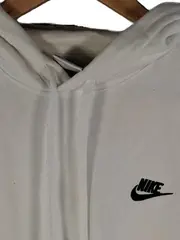 Vorschaubild 2 von Club Fleece Kapuzenpullover Herren L Weiß Logo Print Sportlich Freizeit