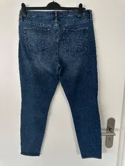 Vorschaubild 2 von Denim Legging Jeans Damen W32 High Waist Knopfleiste Blau Slim Fit