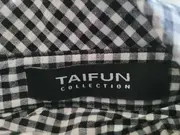 Vorschaubild 3 von Damen Bluse Gr. 40/L Schwarz Weiß Kariert Baumwolle Langarm