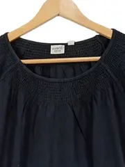 Vorschaubild 6 von Damen T-Shirt Gr. M schwarz geraffter Ausschnitt Baumwolle