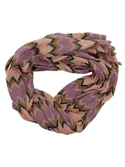 Vorschaubild 1 von Schal Damen Zickzack Muster Rosa Lila Grün Made in Italy 200x43cm