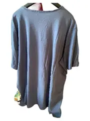 Vorschaubild 3 von Damen T-Shirt Basics V-Ausschnitt Gr. 58/60 Blau Relaxed Fit