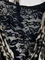 Vorschaubild 4 von V London Damen Cocktailkleid Schlauchkleid Langarm Leopard Spitze Mehrfarbig L