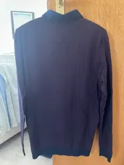 Vorschaubild 2 von Herren Pullover Langarmshirt Polo Shirt Gr. M Lila Baumwolle