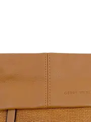 Vorschaubild 3 von Damen Umhängetasche Clutch Gelb Leder Stoff 28x20cm