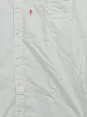 Vorschaubild 3 von Herren Freizeithemd Langarm Weiß Gr. L Baumwolle Klassisch