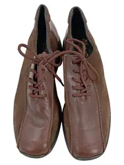 Vorschaubild 2 von Damen Schnürschuhe Gr. 40 Braun Leder Casual Komfortabel
