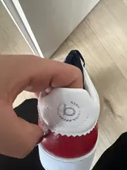 Vorschaubild 2 von Damen Sneaker Low Leder Weiß Rot Blau Gr. 40 Casual