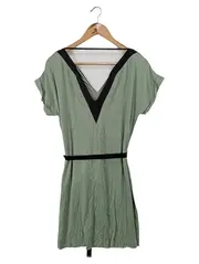 Vorschaubild 2 von Damen Freizeitkleid Gr. 34/XS Grün Casual Viskose Midikleid