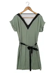 Vorschaubild 1 von Damen Freizeitkleid Gr. 34/XS Grün Casual Viskose Midikleid