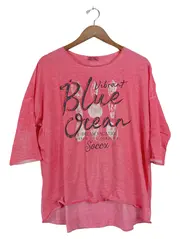 Vorschaubild 1 von Damen T-Shirt Pink Gr. 36/S Casual Blue Ocean Print