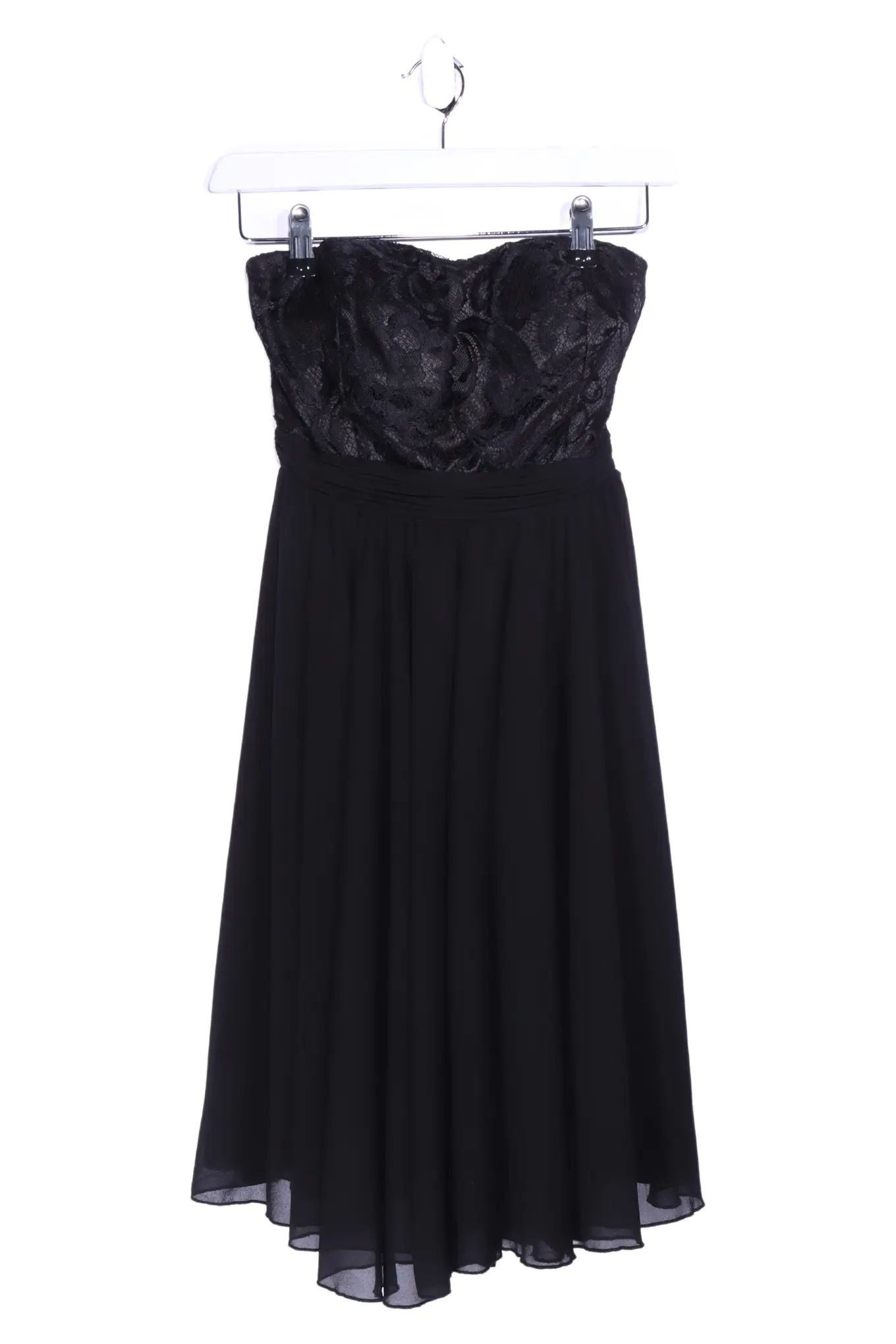 EVA & LOLA festliches Kleid floral Spitze Midikleid Damen Gr. 38 M Schwarz