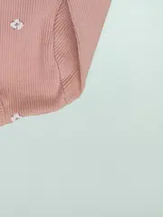 Vorschaubild 5 von Langarmshirt Mädchen Gr. 86 Rosa Blumen Rippstrick Rüschen